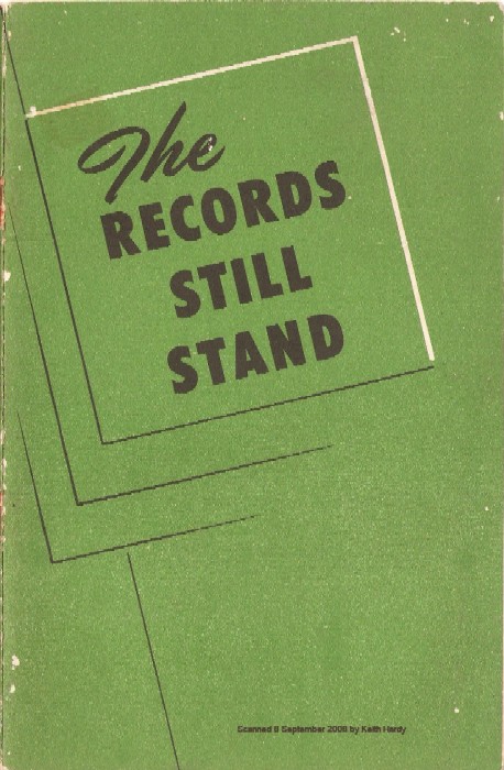1946 Chevrolet Records Still Stand Booklet